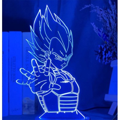 Luminária em Acrílico Dragon Ball 07 Vegeta